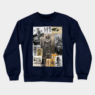 Deep Sea Diver Vintage Antique Collage Crewneck Sweatshirt